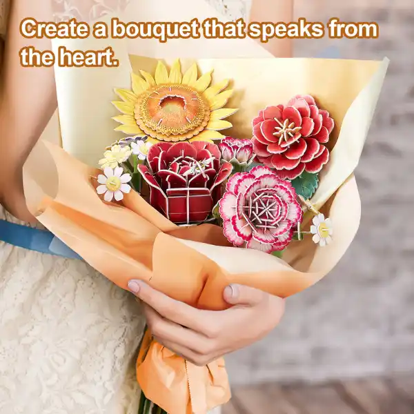 3D puzzle “Buchet de floarea-soarelui”, 102 elemente