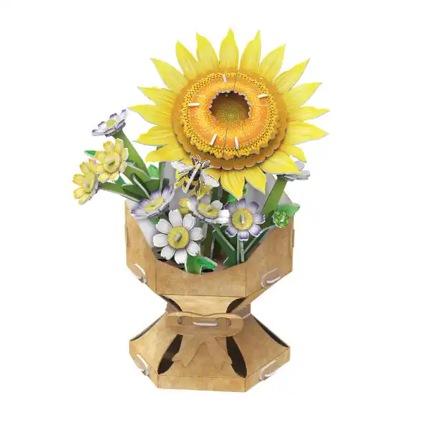 3D puzzle “Buchet de floarea-soarelui”, 102 elemente