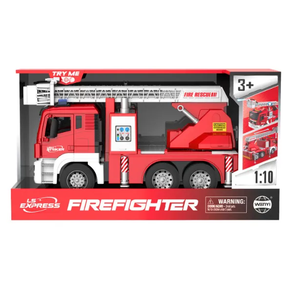 1:10 Camion de pompieri  cu inerție (lumină / sunet)