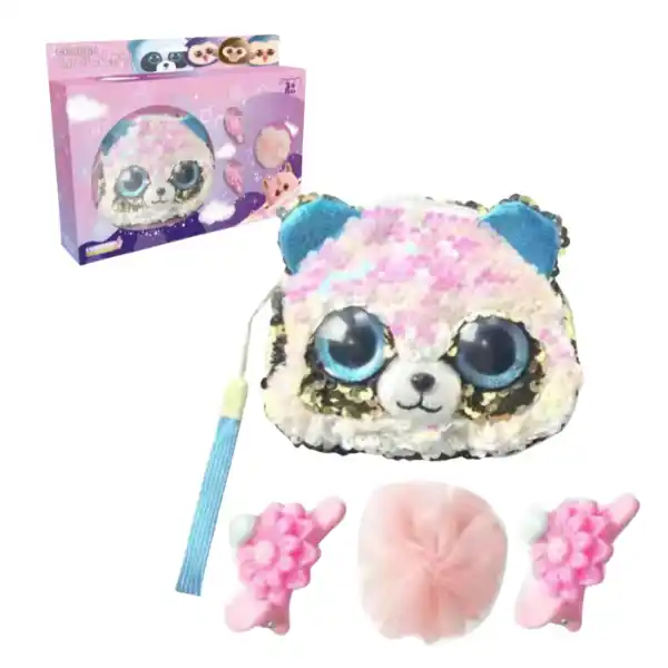 Geantă-portofel cu curea sub formă de ursuleț