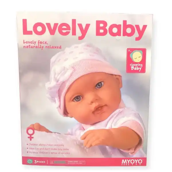 Мягкая Гелевая Кукла (Розовая), 33 см