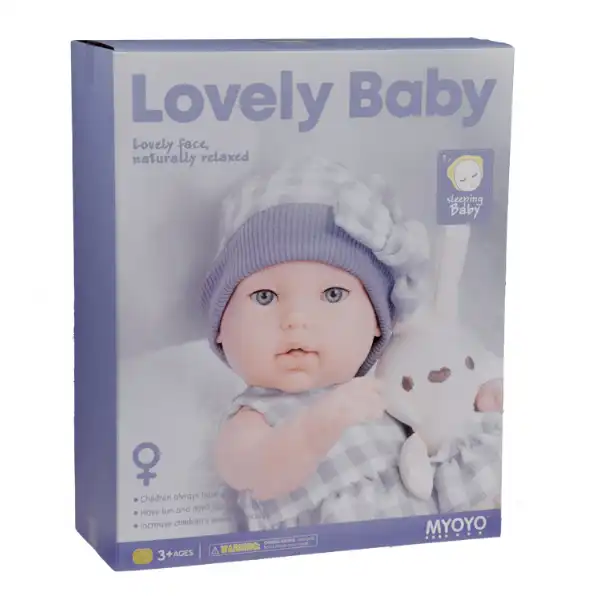 Мягкая Гелевая Кукла (Фиолетовая), 33 см