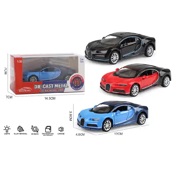 Металлическая машина со звуком и подсветкой