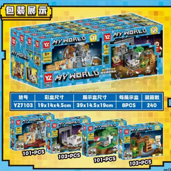 Набор конструктора 8шт (101дет)