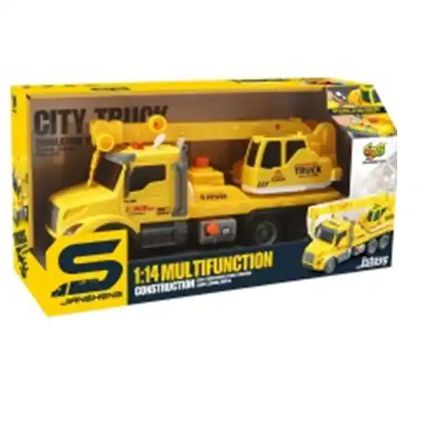 Желтый кран с трением, кнопка давления, звуки и огни, 1:14