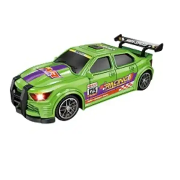 Зеленая гоночная машина с звуками и огнями, 1:20