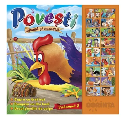 Carte cu sunete - Povesti 2 (Punguta cu doi bani)