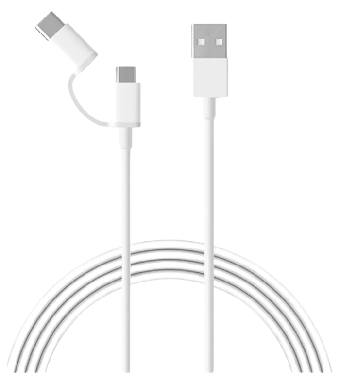 2in1 Cable Xiaomi, Micro-USB+Type-C, 1M