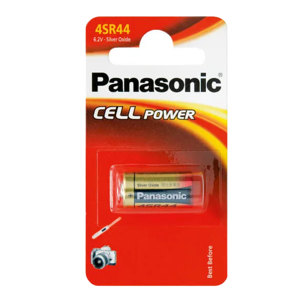 4SR44 Panasonic silver-oxide "CELL power" Blister*1, 180 mAh, h-5.4mm, Ø-11.6mm, 4SR-44L/1BP