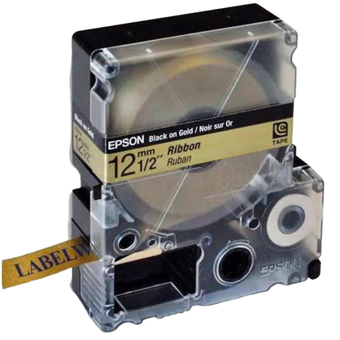 Tape Cartridge EPSON LK4KBK; 12mm/5m Satin Ribbon, Black/Gold, C53S654001