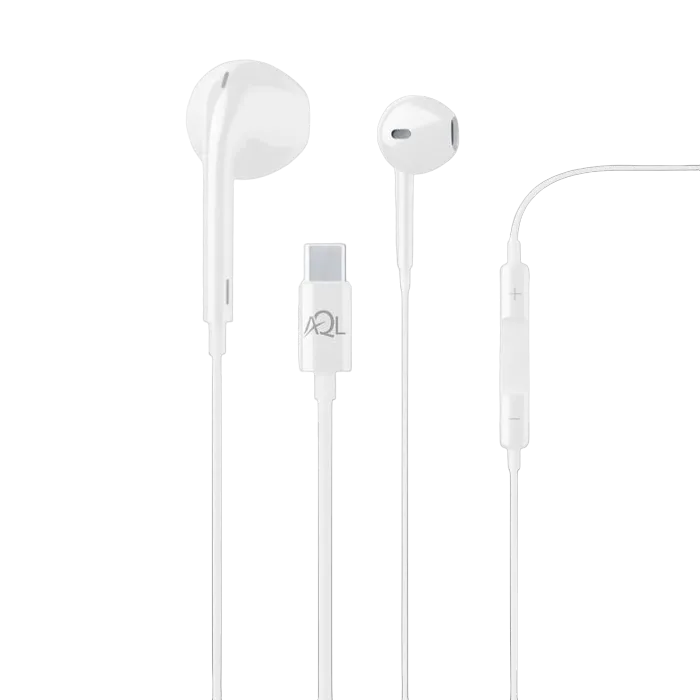 Cellular Capsule Arctic earphone with mic, Type-C, White