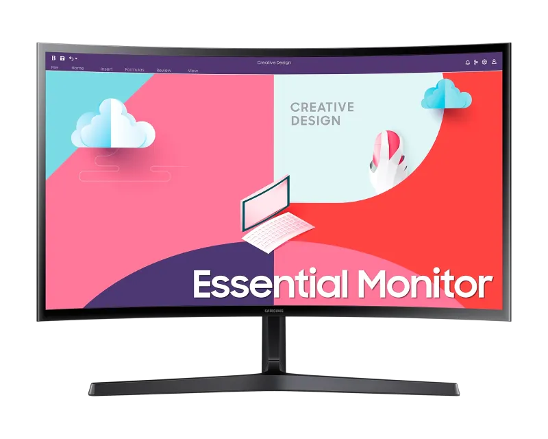 23.5" SAMSUNG S24C366E. Black, Curved-VA, 1920x1080, 75Hz, FreeSync, 4ms,250cd,MegaDCR,D-Sub+HDMI