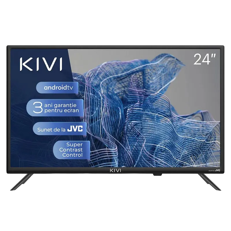 24" LED SMART TV KIVI 24H750NB, 1366x768 HD, Android TV, Black