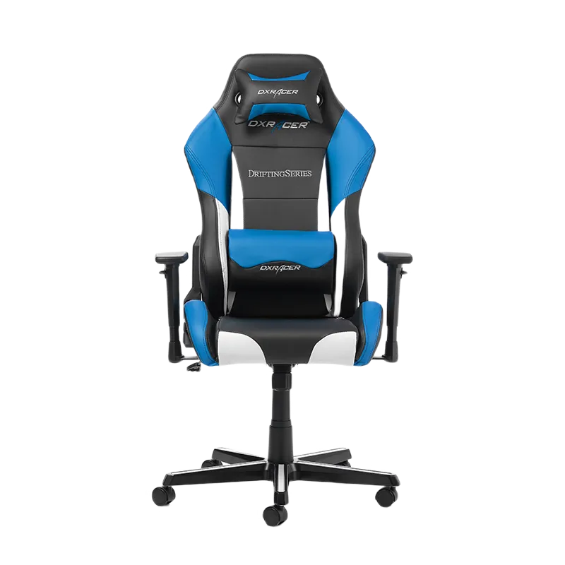Gaming Chair DXRacer Drifting GC-D61-NWB,Black/White/Blue,User max load up to 150kg/height 145-175cm