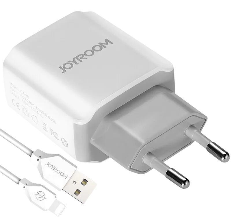 Wall Chrager Joyroom + Micro-USB Cable, 2USB, 2.0A, UM2