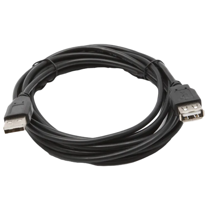 Cable USB, USB AM/AF, 1.8 m, USB2.0 SVEN, Black