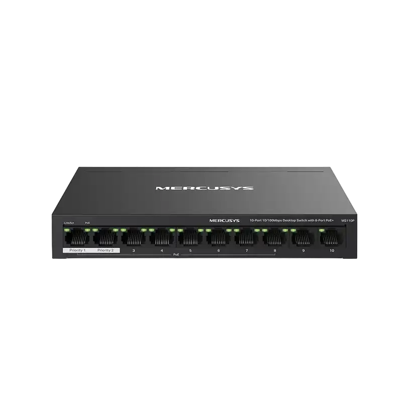 Купить  PoE Оборудование - 10-port 10/100M MERCUSYS PoE Switch, MS110P, ..