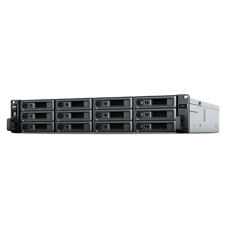 SYNOLOGY "RS2421RP+", 12-bay, 4-core AMD Ryzen 2.2Ghz, 4Gb*1+1Slot, 4x1GbE, PCIe, 2x350W PSU
