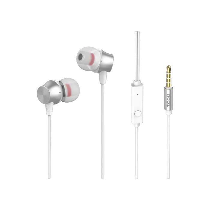 Earphones Hoco M51 White with Microphone, 4pin 3.5mm mini-jack, Cable:1.2m.