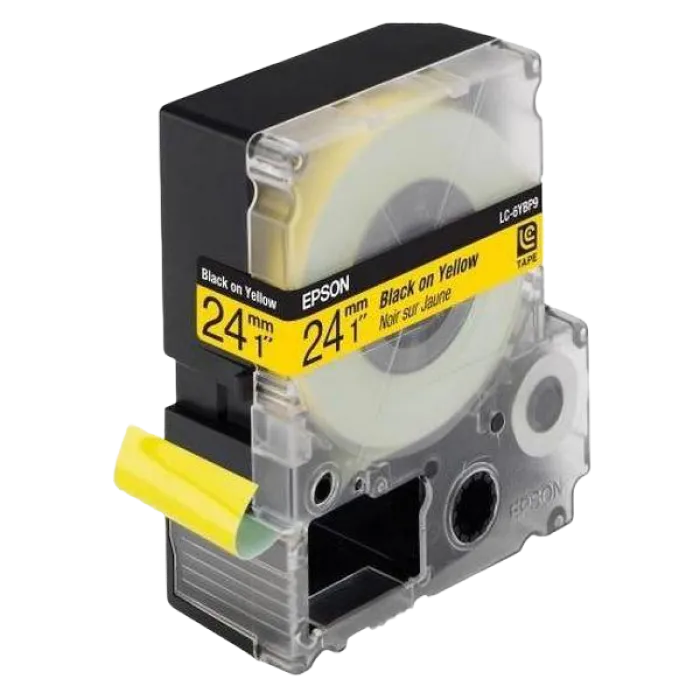 Tape Cartridge EPSON LK-6YBP; 24mm/9m Pastel, Black/Yellow, C53S656005