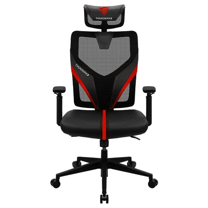 Gaming Chair ThunderX3 Yama1  Black/Red, User max load up to 150kg / height 165-180cm