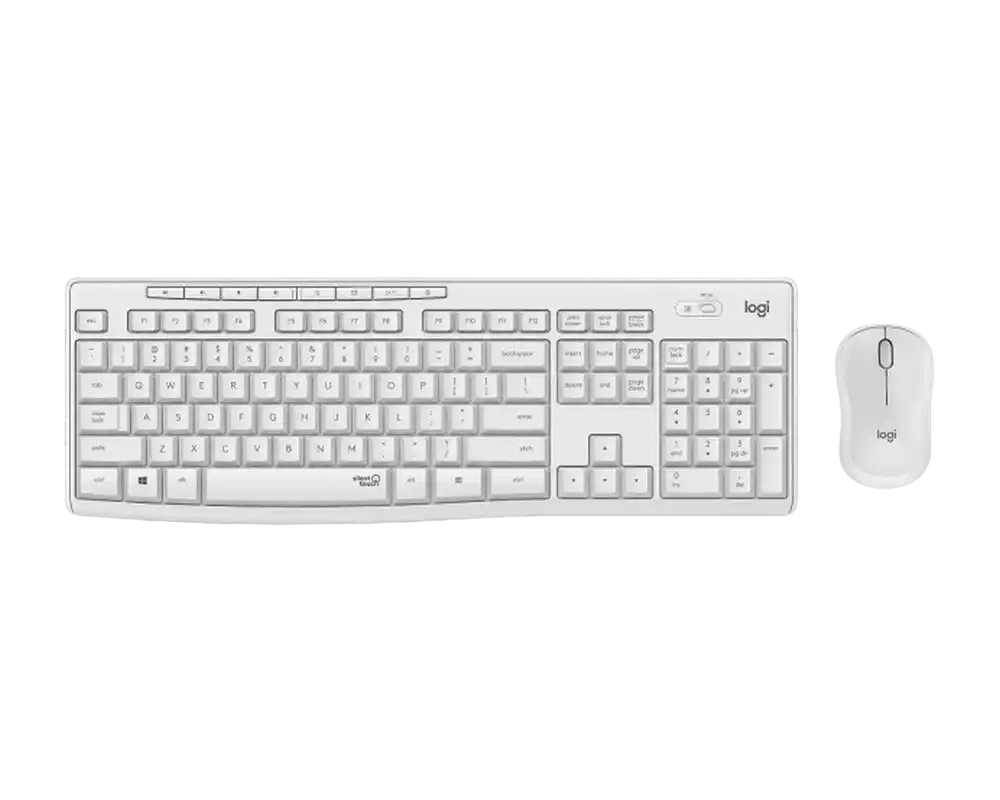 Клавиатура и мышь Logitech MK295, Беспроводное, Белый