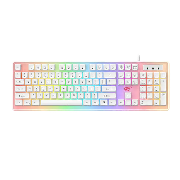 Gaming Keyboard Havit KB876L, Mechanical, Fn keys, 26-Anti-Ghosting, RGB, 104 Keys, 8M, 1.5m, USB, E