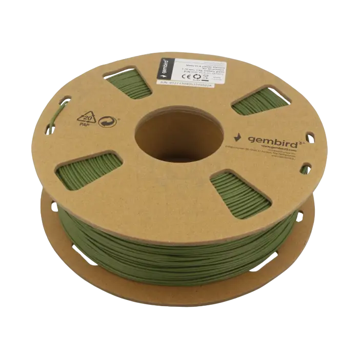 PLA 1.75 mm, Matte Military Green Filament, 1 kg, Gembird 3DP-PLA-01-MTMG