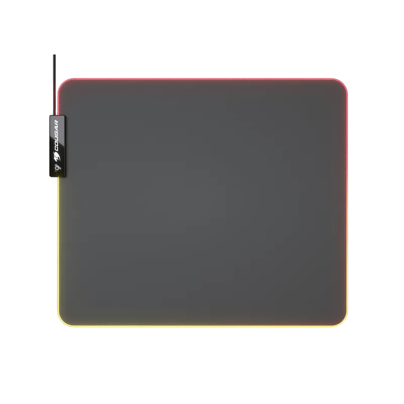 Gaming Mouse Pad Cougar NEON, 350 x 300 x 4 mm, Cloth/Rubber, RGB, Black