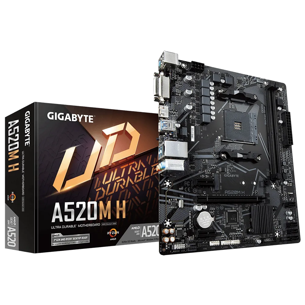 MB AM4 Gigabyte A520M H 1.0  mATX