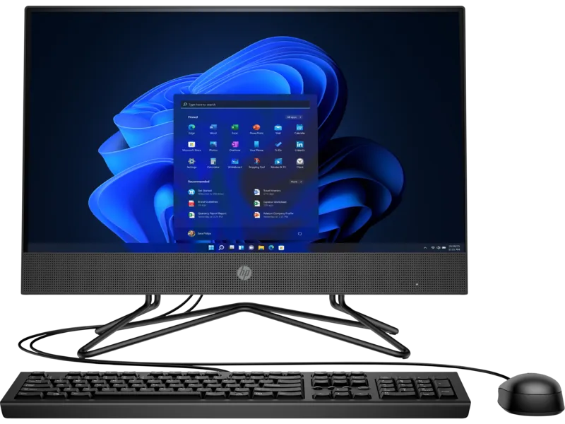 HP AIO 200 G4 Black (21.5" FHD IPS Intel Pentium J5040 2.0-3.2GHz, 4GB, 1TB, DVD-RW, DOS)