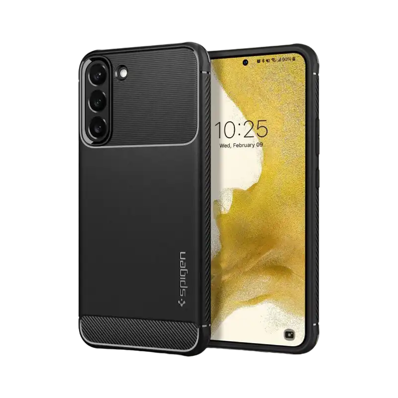 Чехол Spigen Samsung S22, Rugged Armor, Матовый черный