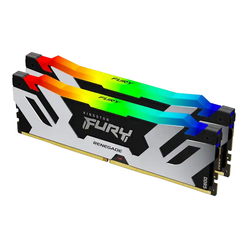 48GB DDR5-7200MHz  Kingston FURY Renegade RGB (Kit of 2x24GB) (KF572C38RSAK2-48), CL38, 1.45V,Silver