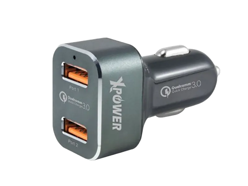 Car Charger XPower, 2.1A, 2USB, Black
