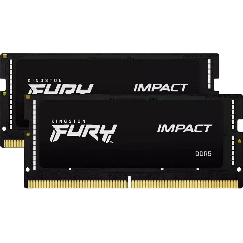 32GB DDR5-6000MHz SODIMM Kingston FURY Impact (Kit of 2x16GB) (KF560S38IBK2-32), CL38, 1.35V, Black
