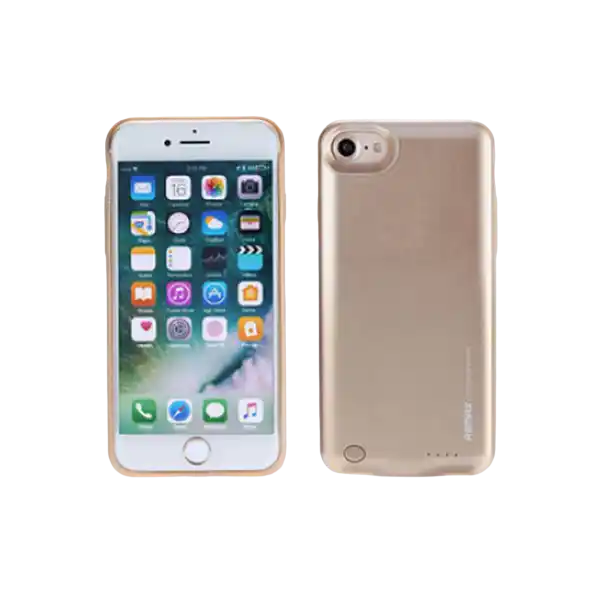 Remax iPhone SE 2020/8/7, Husa baterie, 2400 mAh, Gold