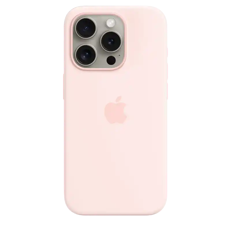 Чехол Apple iPhone 15 Pro Silicone Case with MagSafe, Светло-розовый