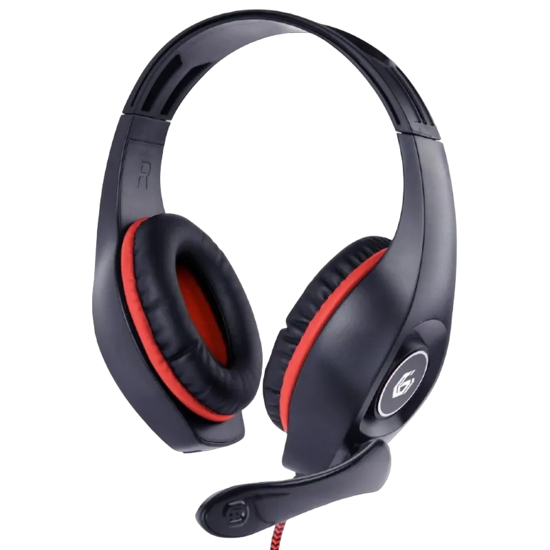 Gaming Headset GMB GHS-05-R, 40mm driver, 20-20000Hz, 32 Ohm, 102 db, 0.250g, 3.5mm, Black/Red