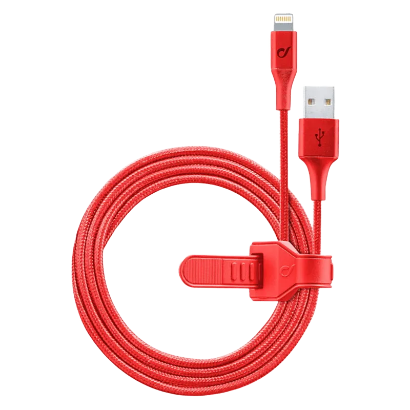 Lightning Cable Cellular, Strip MFI, 1M, Red