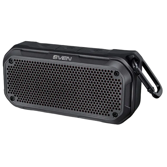 Speakers SVEN "PS-240" 10w, TWS, IPx7, Black, Bluetooth, microSD, AUX, Mic, 2000mA