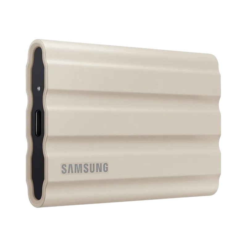 1.0TB Samsung Portable SSD T7 Shield Beige, USB-C 3.1 (88x59x13mm, 98g,R/W:1050/1000MB/s, IP65)