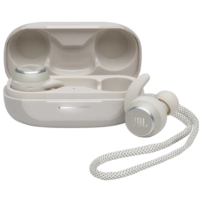  True Wireless JBL Reflect Mini White Active Noise Cancelling with Smart Ambient