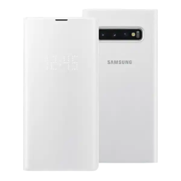 Original Sam. LED Flip Wallet Galaxy S10, White