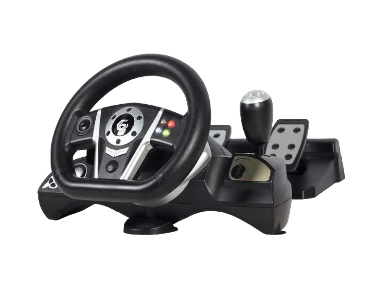 Wheel  GMB STR-M-01, 9", 270 degree, Pedals, Gear stick, 4-axis, 8 buttons, Vibration feedback, USB