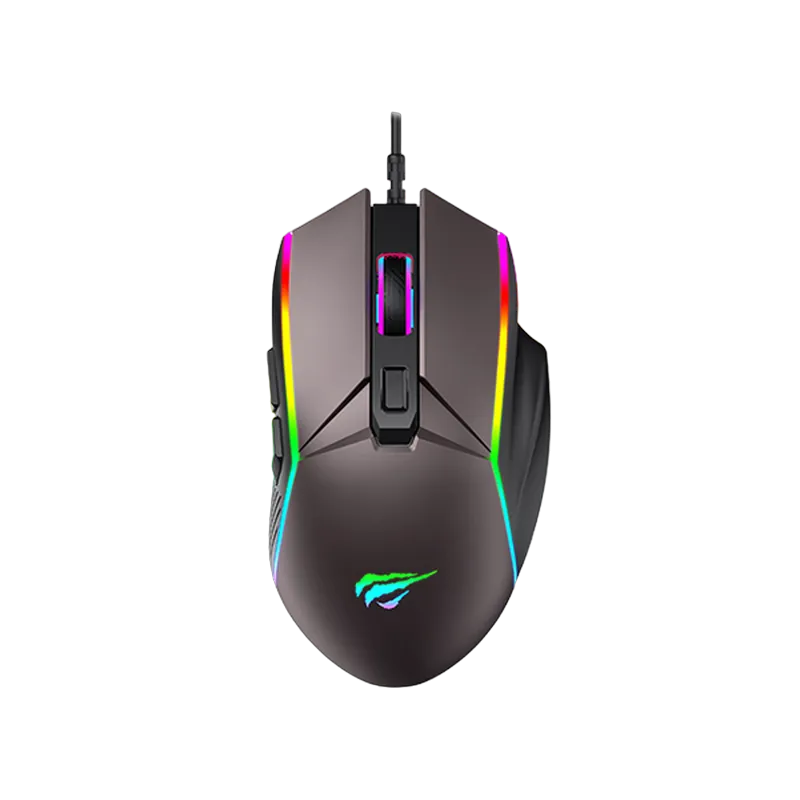 Gaming Mouse Havit MS1028, 1200-7200dpi, 7 buttons, Programmable, RGB, 111g, 1.5m, USB
