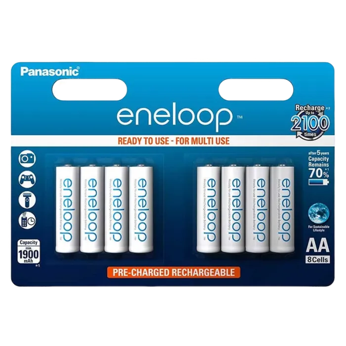 AAA  Eneloop 750mAh, Blister*8, Panasonic, BK-4MCCE/8BE
