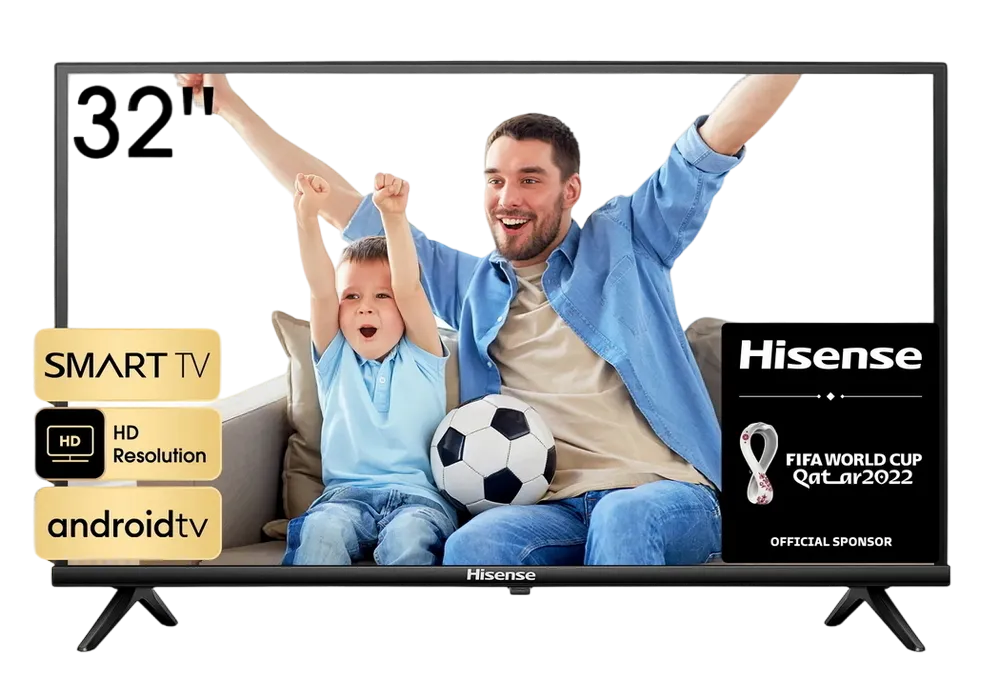 32" LED SMART TV Hisense 32A4HA, 1366x768 HD, Android TV, Black