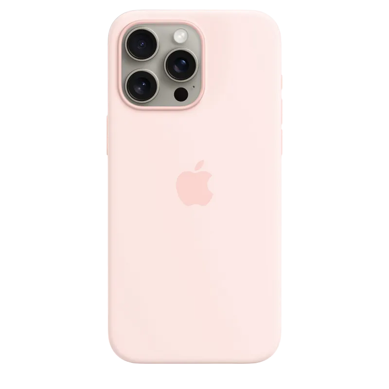 iPhone 15 Pro Max Silicone Case with MagSafe - Light Pink