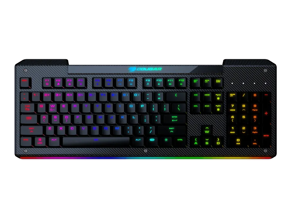 Gaming Keyboard Cougar Aurora S, Carbonlike Surface, 8-Effect Multicolour Backlight, EN, USB