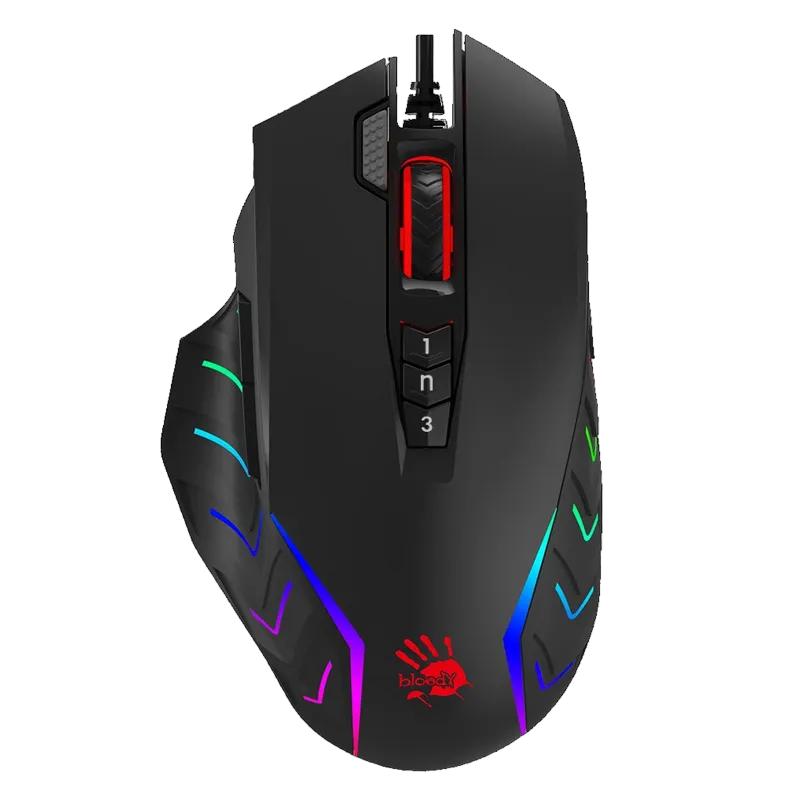 Gaming Mouse Bloody J95s, 100-8000 dpi, 9 buttons, 150IPS, 25G, 105g, Ergonomic, Programmable, X'Gli